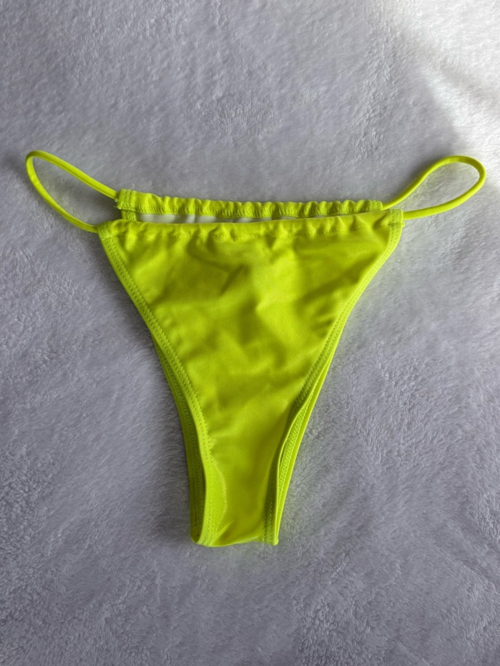 Yellow Chrome Glitter Bikini Bottoms Size S
